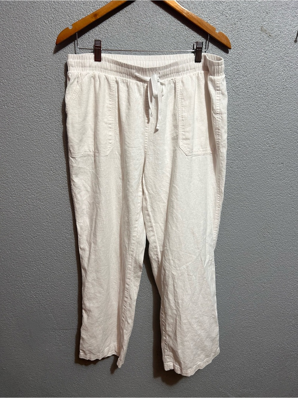 Linen blend white pants size 14/16 w